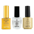 APRÉS Gel-X Professional Nail Kit - Gold Bottle pH Bonder, Acid-Free Primer, and Extend Soak Off Soft Gel Formula (15 ml each)