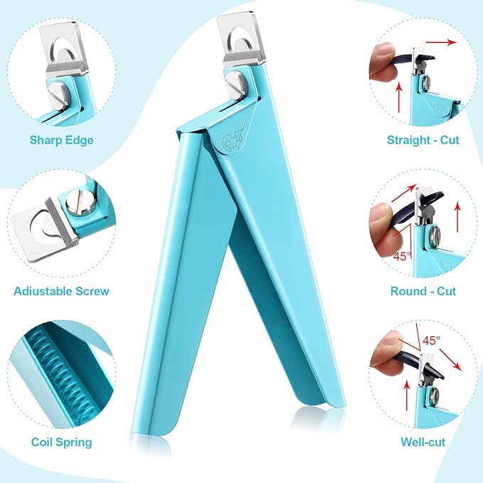 Mudder Acrylic Nail Clippers Kit False Nails Tips Cutter Professional Cuticle Trimmer Nipper Cutter Pusher Remover Stainless Steel Manicure Pedicure Art Tools Set Salon Home(Green)