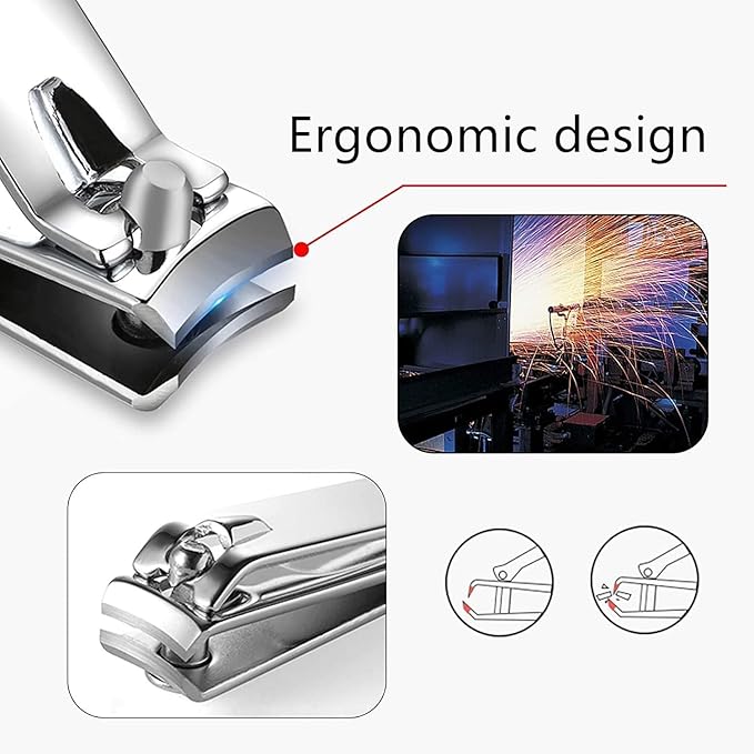 Nail Clipper Set Men Women Professional Stainless Steel Manicure Pedicure Set 16 Pcs Toe Finger Nail Clippers Kit with Portable Travel Case Personal Care Men Grooming Kit for Husband Family