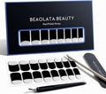 Nail Polish Strips, 32PCS Salon Quality Wraps, Long Lasting Gel Nail Stickers for Women Easy Apply& Remove (Playing Black)