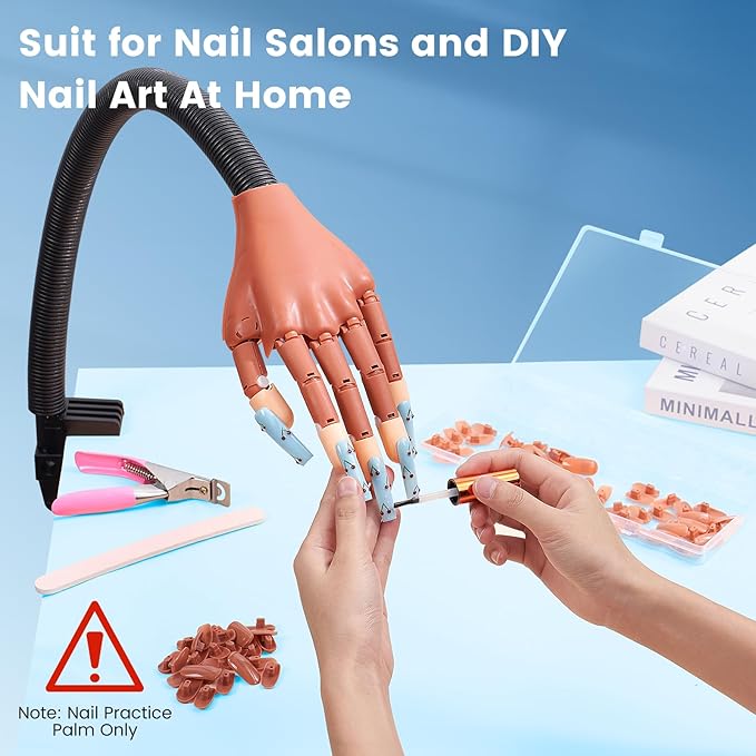 (1 Palm Only, Only Fit for Wilfniee Magnetic Nail Hand) Wilfniee Practice Hand Palm for Acrylic Nails: Magnetic Nail Practice Hand Palm Flexible Fake Hand For Nail Practice