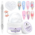 Clear 3D Nail Gel LEDSUUEI: 30g Solid Nail Glue Gel Non-Sticky Molding Gels for Nails White Sculpting U V LED Soak Off Gels for Carving