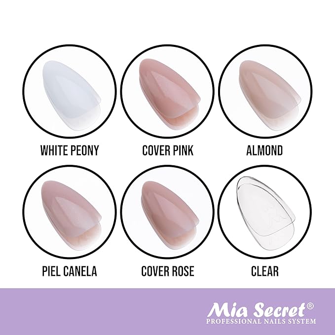 Mia Secret Soak off CLEAR Soft Gel Nail Tip MADE IN USA for Salon and DIY (Clear 140 Tips, Almond)