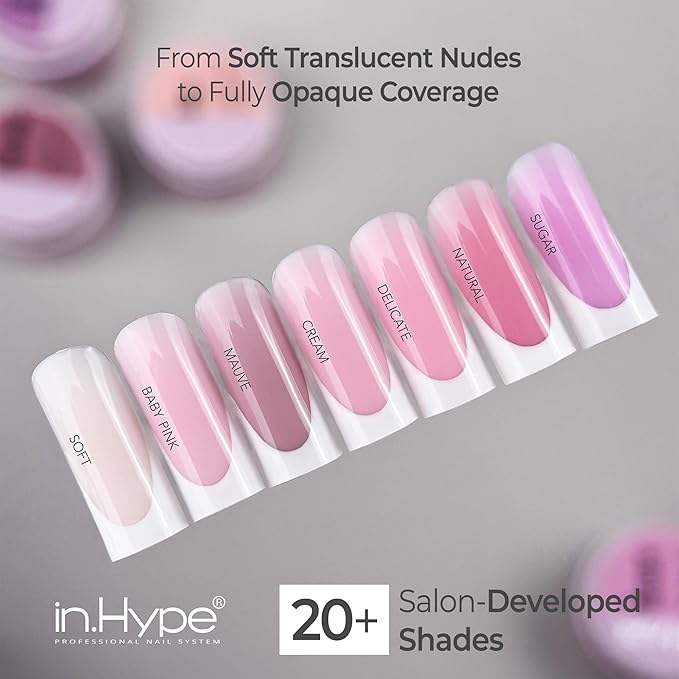 IN.HYPE UV/LED Camouflage Hard/Builder Gel for Nail Extension/Strengthening/Overlays (Cream #25)