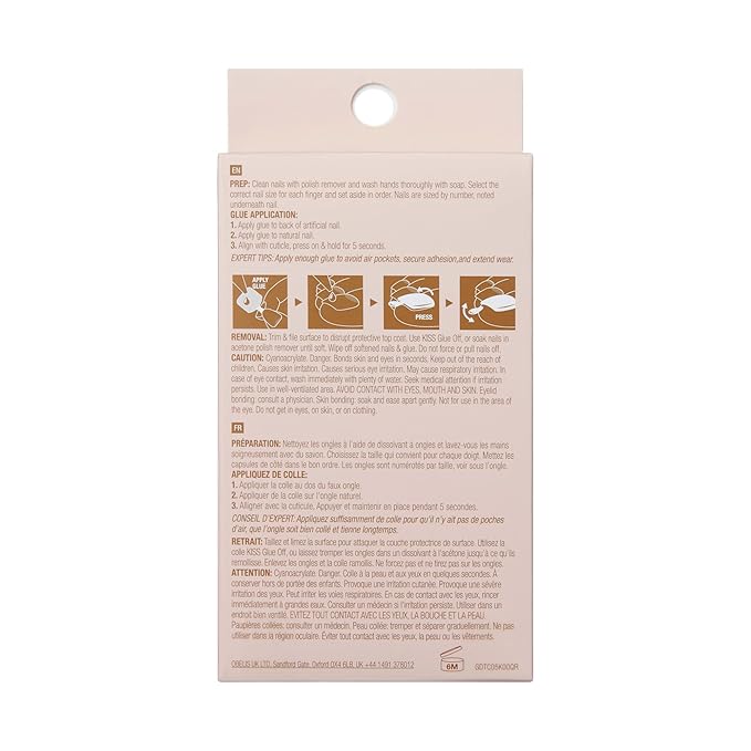 GoldFinger 24 Pcs Press On Toenails, Ready to Wear Fake Nails, Flower French Tip Gel Stick On Extensions, Reusable Pedicure False Nail Kit with Glue, Cuticle Stick & File, 7 Day Long Lasting Wear