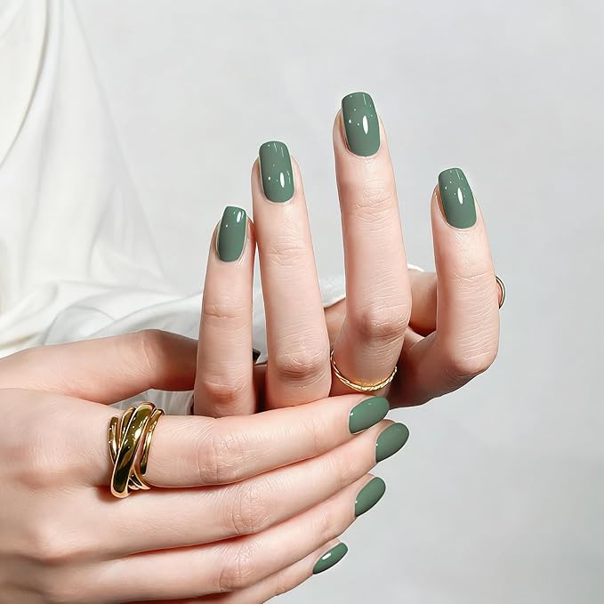 MEGIOR Sage Green Gel Nail Polish 0.5 Fl Oz Green Soak Off UV LED Lamp Light Cure Gel Polish Kit for Salon and Nail Art Starter Manicure DIY at Home