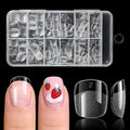 Ranrose 360pcs Kid Nail Tips for Girls 4-8 Years - Pre-Shaped Soft Gel Squared Oval Press on Nails for Kids,Half Matte Full Cover Fake Nail for Kids DIY Salon,Perfect for Birthday Parties,Holidays