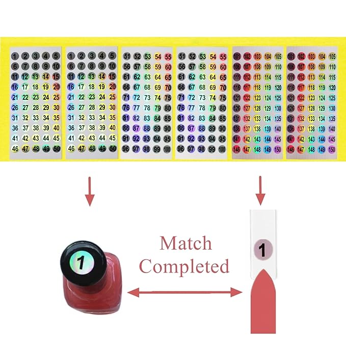 Nail Swatch Sticks with Ring for Nail Color Display Nail Art Supplies Nail Practice Samples (150pcs, transparent)