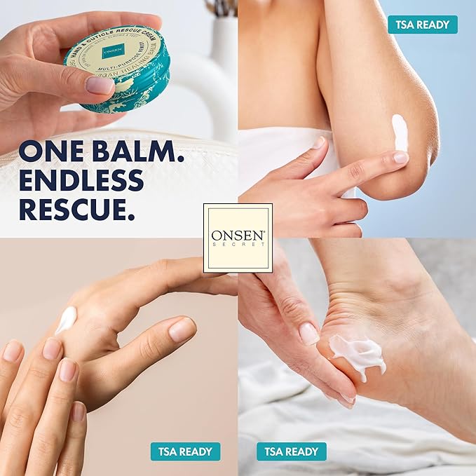 Onsen Nail & Cuticle Rescue Kit – Conditioner Serum, Repair Oil & Cuticle Balm – Tsubaki, Shea Butter, Jojoba – Strengthens Nails, Softens Cuticles, Hydrates Skin (15ml Serum+10ml Oil+32.5ml Cream)