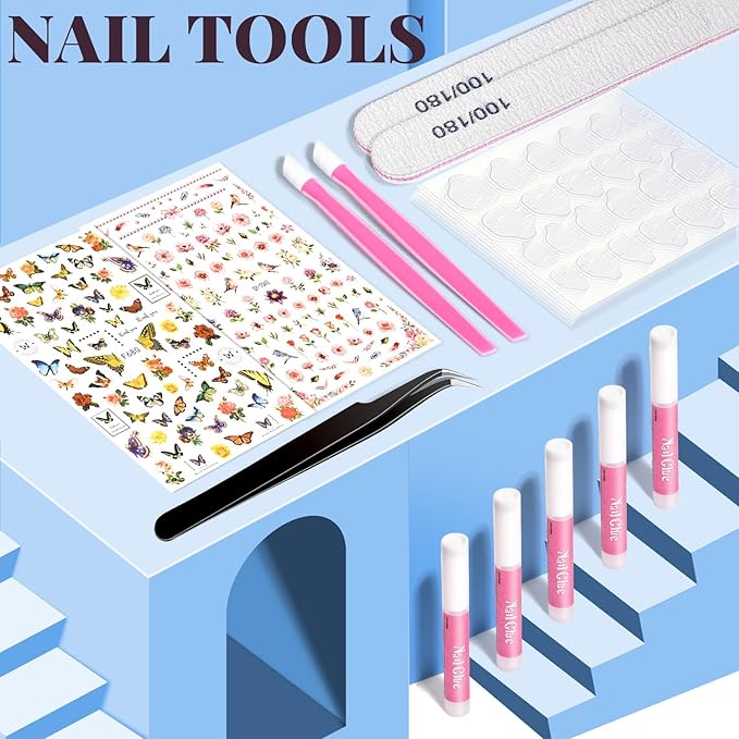 TsMADDTs Matte Press on Nails Coffin, Short Matte Fake Nails Almond 720 pcs with Nail Adhesive Tabs, Files, Stickers, Tweezer, Glue for Nail Art DIY at Home