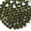 Beadsland 1440pcs Flat Back Crystal Rhinestones Round Gems for Nail Art and Craft Glue Fix, Olivine, SS6, 1.9-2.1mm