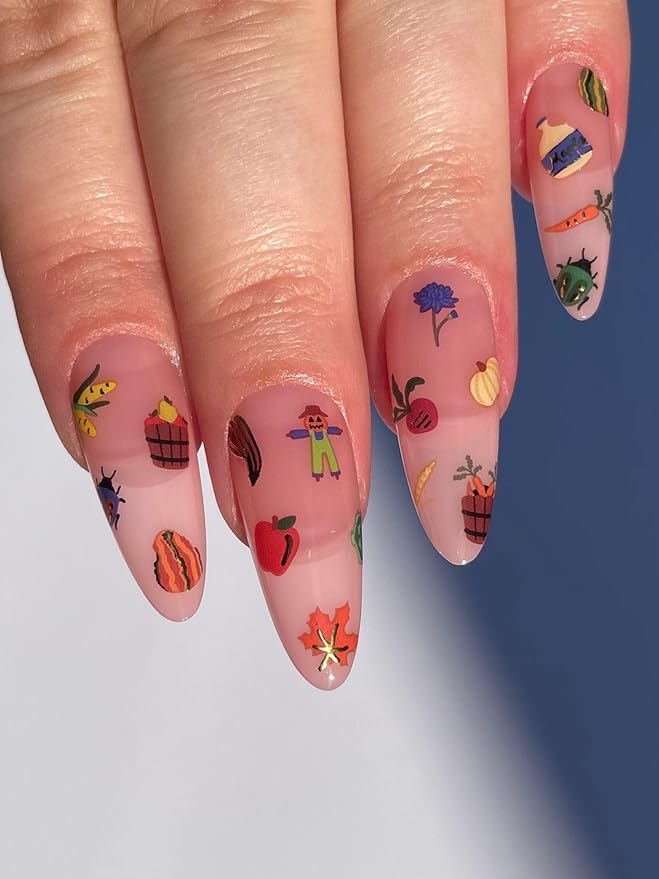 Deco Beauty Honeycrisp -Super Thin & Easy-to-Apply Nail Art with The Cutest Designs-Durable & Long-Lasting Nail Art Stickers and Decals for Women, for DIY at-Home Manicures & Salon-Quality Nails