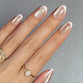 Pink French Tip Soft Gel Press on Nails Short Almond Cats Eyes Fake Nails Designs Bling Acrylic Nails Full Cover Stick on Nails Glossy Thickened False Nails with Nail Glue for Women's Daily