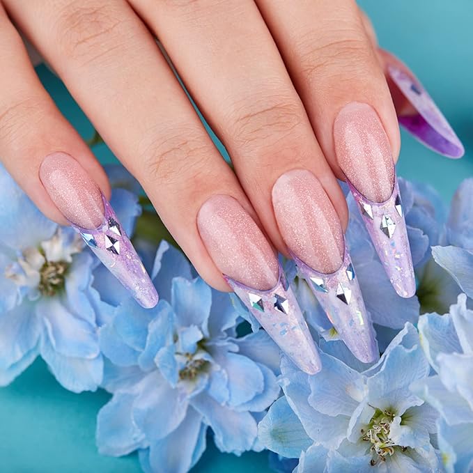 120Pcs Dual T-Shape Extension Poly Nail Forms, Full Cover Reusable Molds 12 Sizes for Solid Gel Glue Art Design Salon & DIY