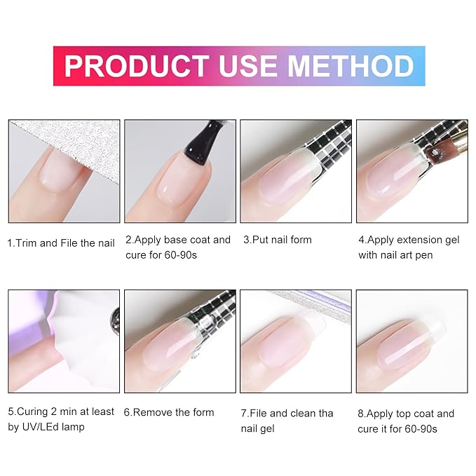 VENALISA Hard Gel for Nails, 50ml Jelly Pink Builder Nail Gel Extension Jelly Strengthener Polygel Nail Art Manicure