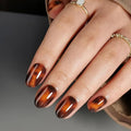 Press On Nails - Tortoise | Amber Tortoise Shell Short Oval, Salon Quality | 32 Nails, 16 Sizes Kit with Glue and Adhesive Tabs I Female Founded - Beauty, Self Care