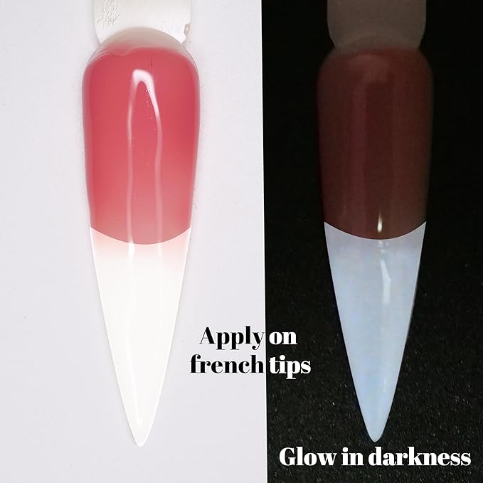 Glow in the dark milky white gel polish color 10ML for french nail art design (GP88aWW)