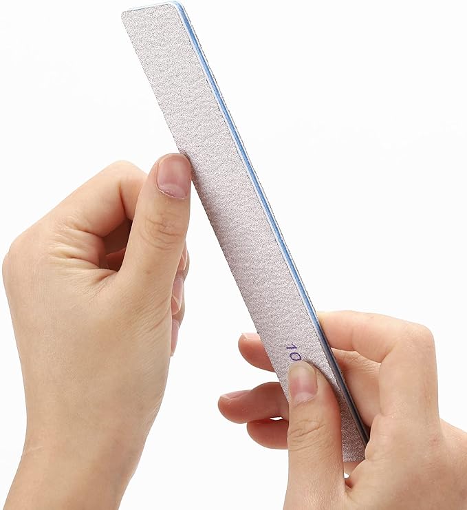 25 Pieces 180/240 Grit Rectangle Nail Files for Natural Nails, Fingernail Files Double Sided Emery Boards for Nails