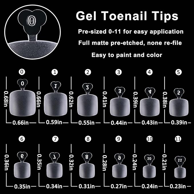 240pc Fake Toenails Full Cover Cover Gel Toe Nail Tips Clear Press on Toenail, Short Square Fake Toes Nails Tips Matte Gel Toenails Extrension False Toe Nail Feet Artificial Toenail Tip