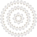 MECCANIXITY Teardrop Rhinestones 7x10mm, 84 Pcs Pointed Back K9 Glass Shiny Drop Shaped Rhinestones Crystal Gems for DIY Jewelry Making Crafts, Silver