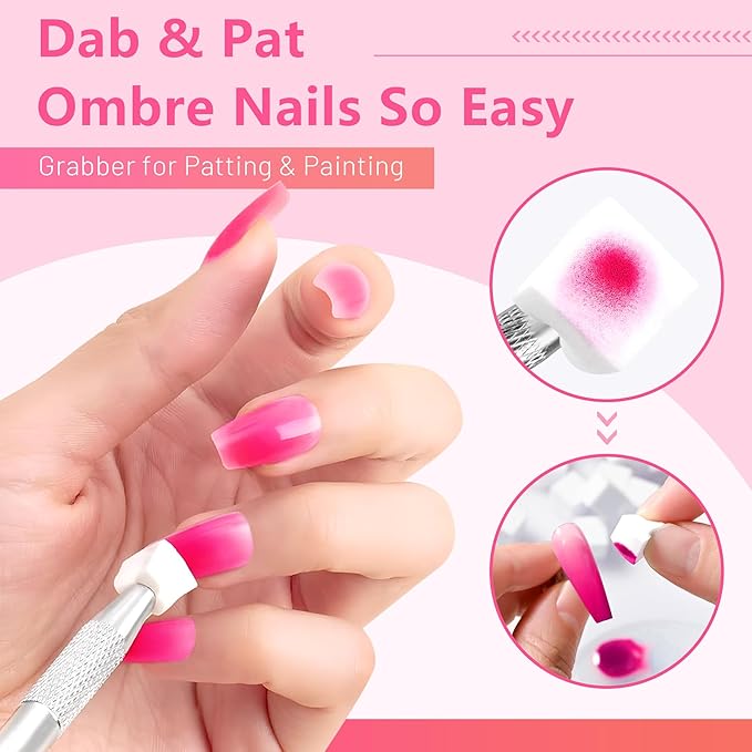 ABAC Solid Gel Nail Polish,Ombre Gel Nail Polish,Pat Paint Nail Gel,Spring&Summer Hema-free Soak Off 24 Color Gel Polish Kit with Double-Ended Nail Art Brush for Salon and Nail Art DIY at Home