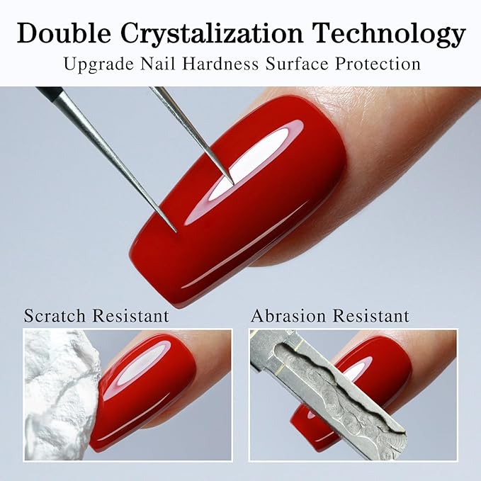 Double Rhythm 2 Pcs 15ML No Wipe Gel Top Coat and Base Coat Set Clear Glossy Gel Polish Kit Soak Off UV LED (Top Coat and Matte Coat)