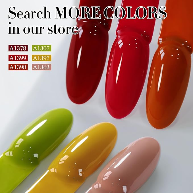 Double Rhythm Gel Polish 15ML Jelly Sheer Pastel Light Milky Color Pearl White Bottle 1 PC 0.5 OZ Full Size Nail Art Salon at Home (Dark Red-D1378)