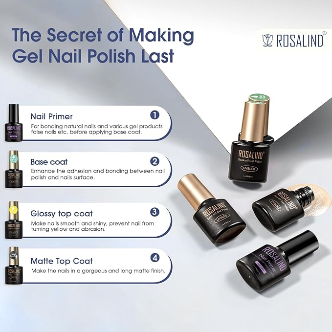 ROSALIND 30pcs Cat Eye Gel Nail Polish Set - 26 Colors Red Purple Brown Green Burgundy Magnetic Gel Nail Polish with Base Gel Glossy Matte Top Coat Magnet and Nail Primer