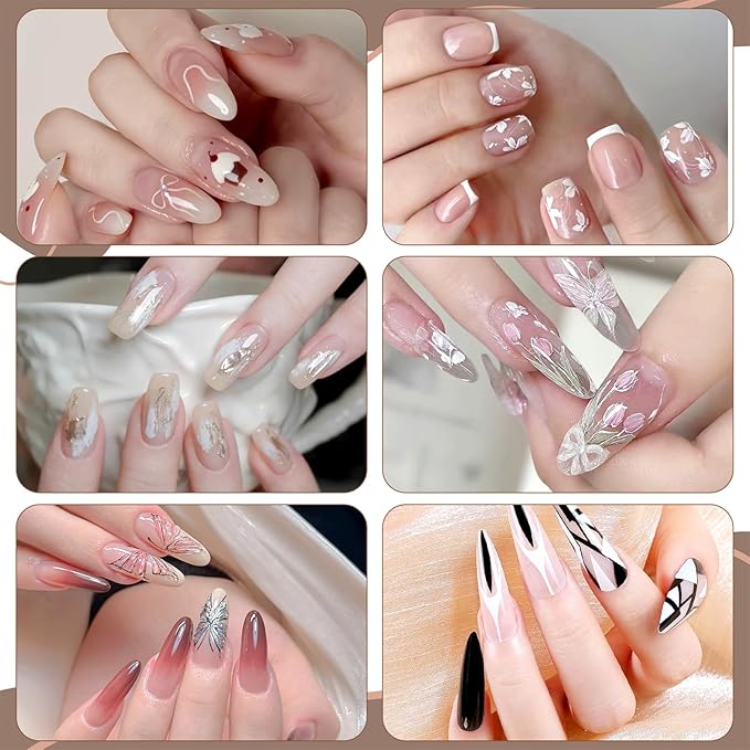 9pcs Nail Art Brushes Set Nail Art Tool Set Striping for Long Lines Drawing Pen with Extension Gel Brush Builder Gel Brush Dotting Pen Salon at Home Diy Manicure