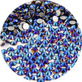 NCB Nancybeads 3000pcs Flatback Round Glass Nail Art Rhinestones Crystal for DIY Making Accessories Shoes, Clothes, Face Art, Bags, Manicure (Mine Blue, SS6 3000pcs)