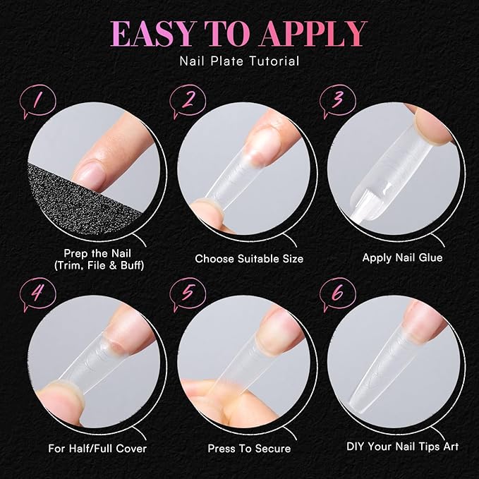 Makartt Extra Long Coffin Nail Tips with Length and Shape Guides, 240PCS 15 Sizes XXL Ballerina Full Cover Clear Matte False Nails with Alignment Scales for Press on Extensions DIY Manicure