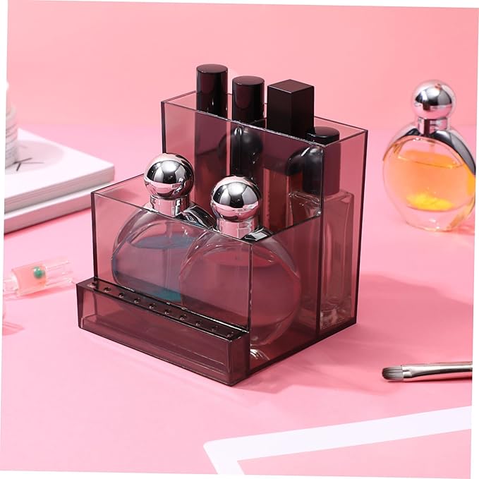 FRCOLOR Nail Drill Grinding Bit Holder Box Professional Nail Art Polishing Grinding Drill Bit Holder Display Storage Box Case Organizer for Nails Black