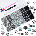 22380pcs Resin Rhinestones Set 3/4/6mm Flatback Stones Glitter Crystal Bulk for Garment Nail Art Decorations Resin Flatback Rhinestones Kit for Nail Crafts Tumbler Round Shape(LL)