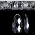 3D Diamond Shaped Polygel Nail, Extension Clear Full Cover False Nail Tips, Hybrid Gel Acrylic Nail, Diamond Fake Nails, 14 Sizes Building Artificial Press on Nail (style 6, 140pcs)