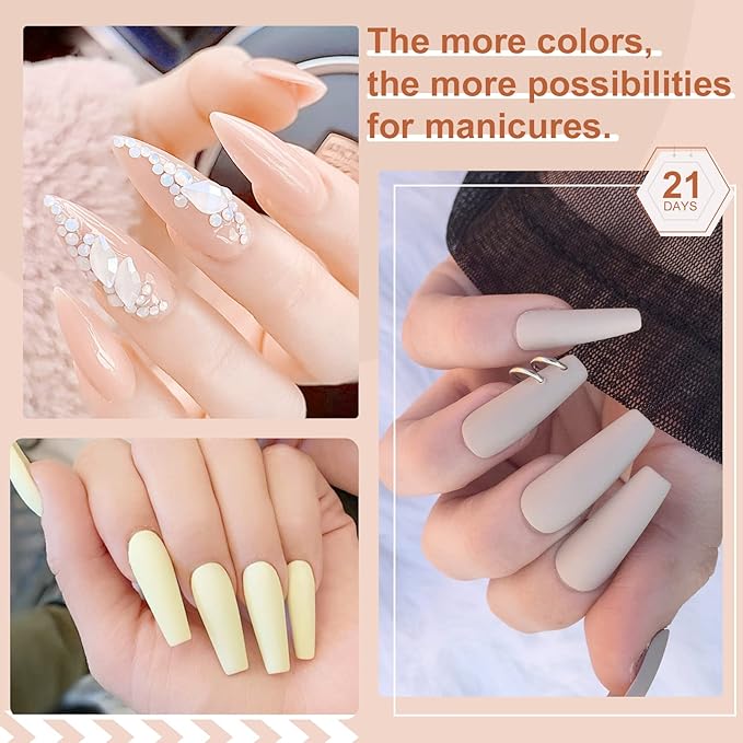 SAVILAND Nail Polish Gel Set: 30 Colors Soak-off Gel Polish Set with Base & Glossy Matte Top Gel French Winter Manicure Nail Art Starter Set for Salon Home & Nice Gifts