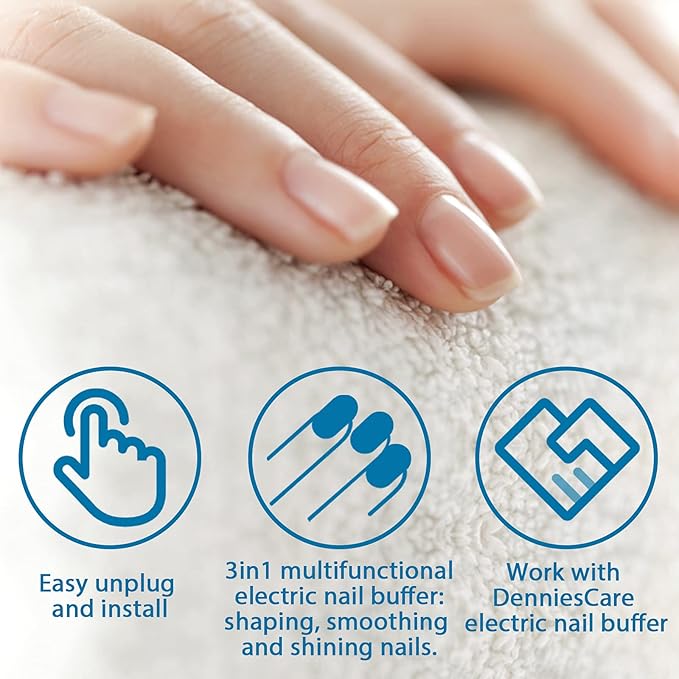 Replacement Rollers for DenniesCare Electric Nail Buffer, Filing, Buffing and Shining