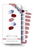 ohora Semi Cured Gel Nail Strips (N Spangled Burst) - Salon-Quality, Long Lasting, Easy to Apply & Remove - Includes 2 Prep Pads, Nail File & Wooden Stick