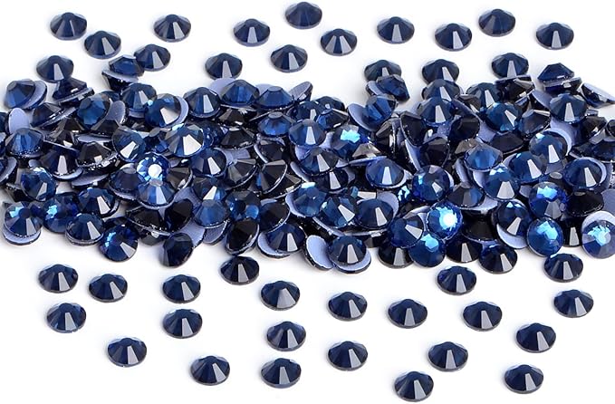 NCB 2880pcs Hot Fix Rhinestones Flatback Crystal Rhinestones for Crafts Clothes DIY Decorations (Montana, SS10 2.8mm)