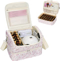 Nail Polish Organizer Bag - Nail Organizers and Storage Case Holds 45 Bottles & Nail Lamp, Travel Nail Tech Carrying Bag for Nail Supplies, Manicure Tools, Nail Kit, Nail Tech Gifts for Women