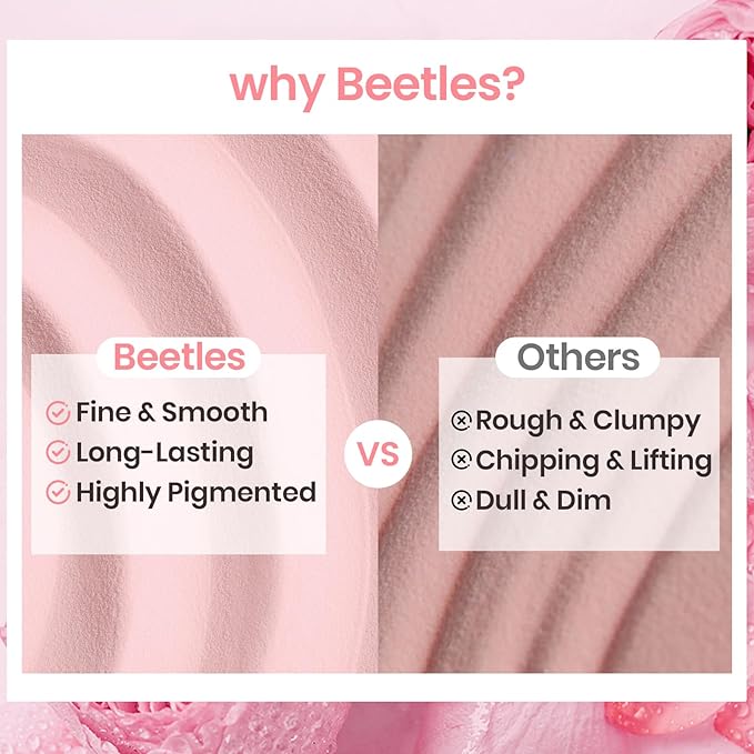 Beetles Dip Powder Nail Kit, All Season Nude White Pink Glitter 4 Colors Dipping Powder with with Base Top Coat Activator and Tools for French Nail Art, Easy DIY Home Manicure Salon Blush Champagne