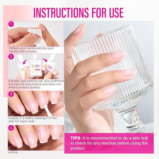CHUCHU Nail Strengthener Base Coat: Quick Dry Protein Clear Hardener Polish - Repair Ridge Filler for Women Men Beginners Home Salon Gift - 15ML