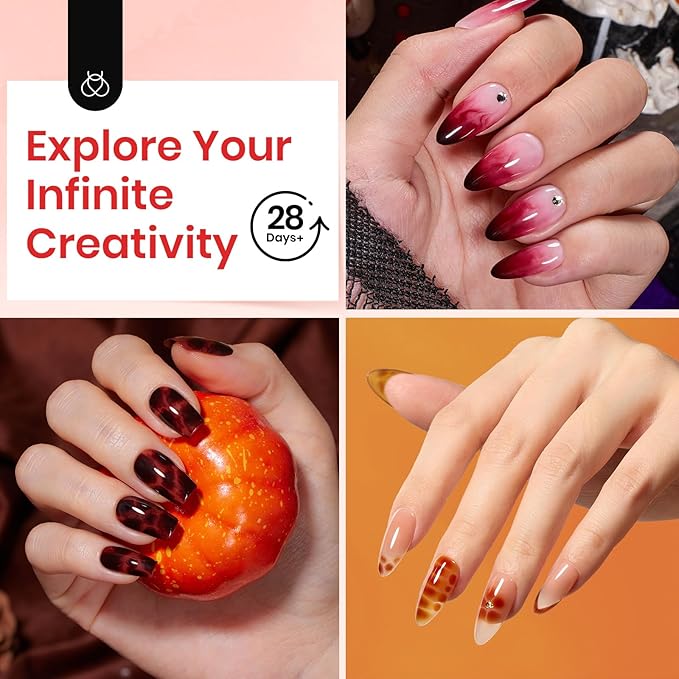 Beetles Nail Glue and Blooming Gel Set - 15ml 2Pcs Nail Art Gel for Blooming Marble Effects and Strong Nail Tips Bonding, Nail Supplies for Salon or DIY Manicure at Home