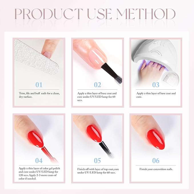 Double Rhythm 15ML Gel Polish Pure Sheer Same Color Same Bottle Soak Off Gel Polish Art Manicure Salon DIY at Home for Women (Cream White-A1480)