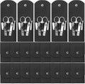 Manicure Set Bulk, Nail Clippers Kit Stainless Steel Fingernail Clippers Set, Sturdy Nail Tip Cutter Trimmers Professional Grooming Toenail Clippers Personal Pedicure Kits Gift Black (24 Pack 7 in 1)
