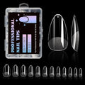 Lsnisni Short Almond Nail Tips, 288PC Gel Acrylic Nail Tips, Clear Nail Tips, Nail Supplies Suitable for Women or Girls to DIY Nails 12 Sizes For Your Choice!