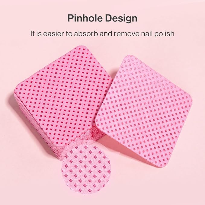 MelodySusie 900Pcs Lint Free Nail Wipes Super Absorbent Soft Non-Woven for Fingernail Polish Remover and Eyelash Extension Wipes for Nail Art