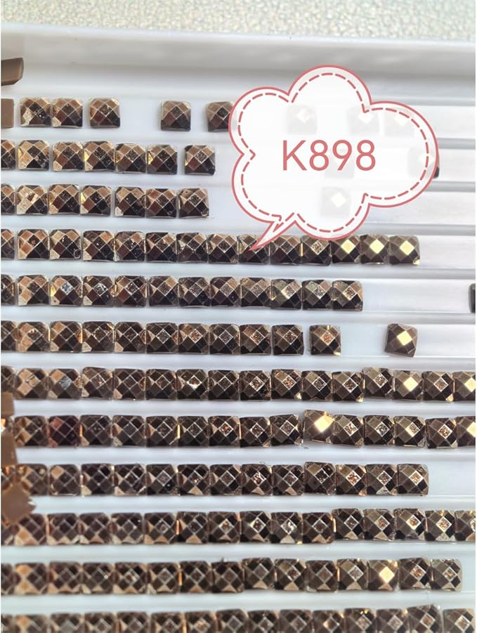 130000PCS Crystal Beads for Diamond Painting, Diamond Painting Accessories, 65 Colors Square Drills Rhinestones for Crafts, Bead Art or Nails Art, 2.5MM