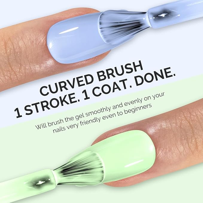 MelodySusie Thick Gel Nail Polish Set- 2 Pcs 15ML Baby Blue & Macaron Green Gel Polish Set Soak Off UV LED Christmas Gift for Women Nail Art Manicure Salon DIY Nail Design Decoration at Home