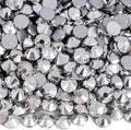 Blinginbox 288 Pieces SS30/6.4-6.6mm Flat Back Crystal Rhinestones Round Gems for Nail Art,Mine Silver