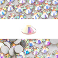 Novani 3000 Pieces Flatback Rhinestones Glass Round Gems AB Crystals for Nail Art DIY Crafts Clothes Shoes,SS16,3.8-4.0mm